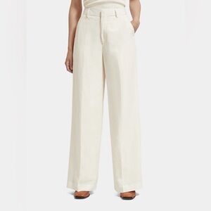 SCOTCH & SODA HIGH RISE WIDE LEG LINEN BLEND HANA PANTS OFFICE Off White 28